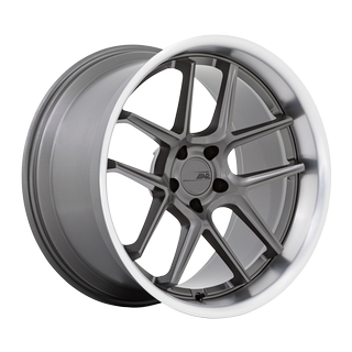 Change main image to: American Racing , Matte Gunmetal w/Machined Lip