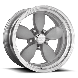 Change main image to: American Racing , Two-piece Mag Gray Center Polished Barrel