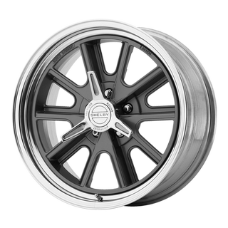 Change main image to: American Racing , Two-piece Mag Gray Center Polished Barrel