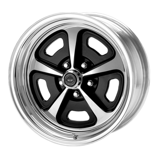 Change main image to: American Racing , Two-piece Gloss Black Polished Center & Barrel