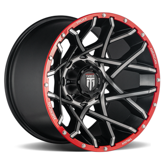 Change main image to: American Truxx , Black/Machined/red Beadlock