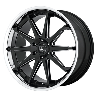 Change main image to: Asanti , Gloss Black Milled With Chrome Lip