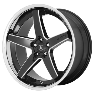 Change main image to: Asanti , Gloss Black Milled With Chrome Lip