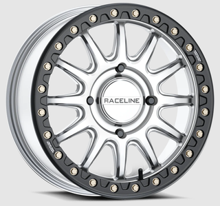 Change main image to: Raceline ATV/UTV , Hyper Silver w/Black Beadlock Ring